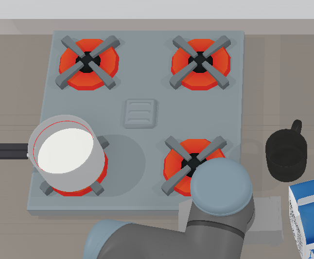 Boil milk scene